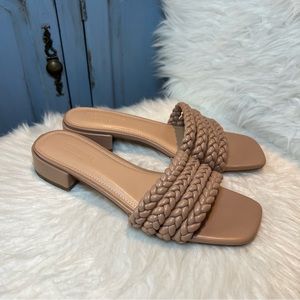 NWOT Neary Braided Block Heel Sandal - Cushionaire